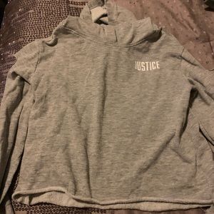 Justice gray hoodie
